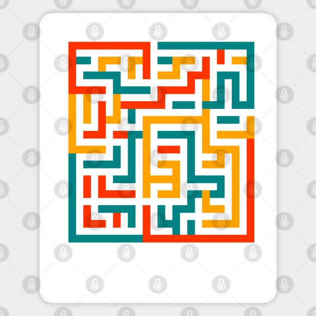 Geometric maze Magnet by Tuye Project